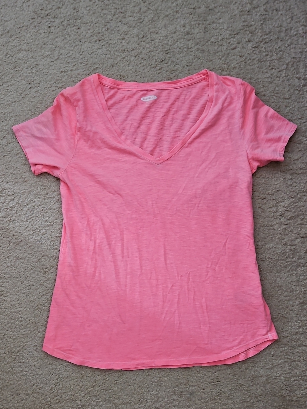 Classic V-Neck Pink Women's Tee